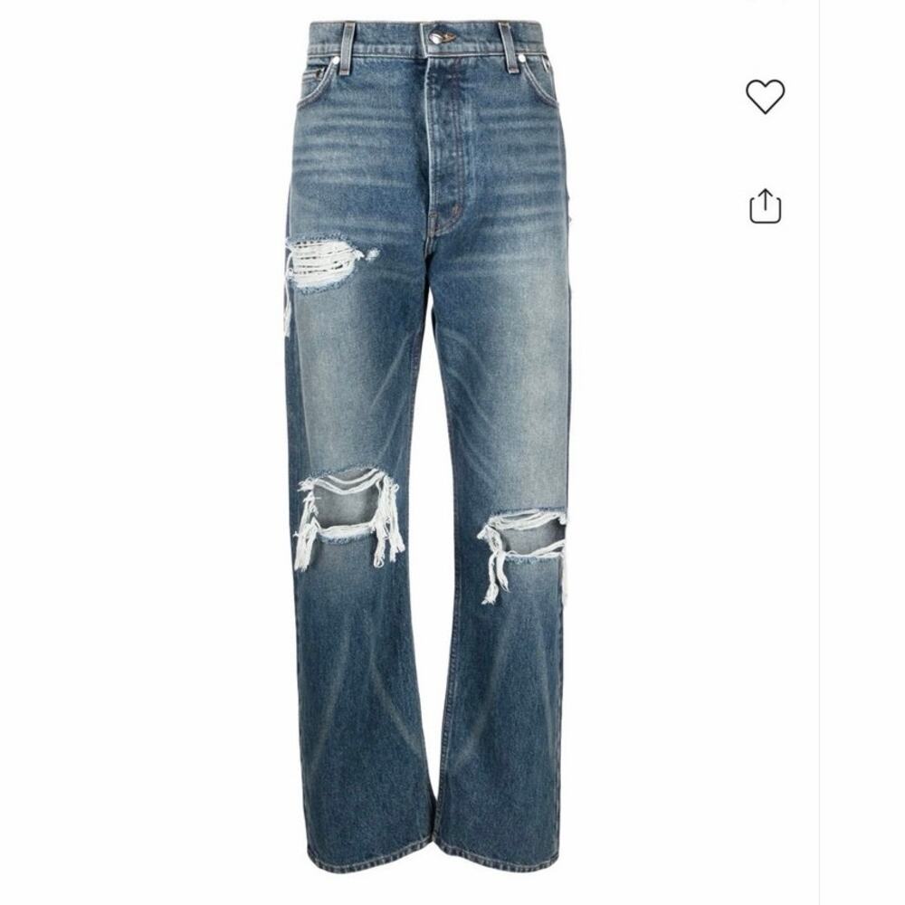 RHUDE Boxer distressed straight-leg jeans